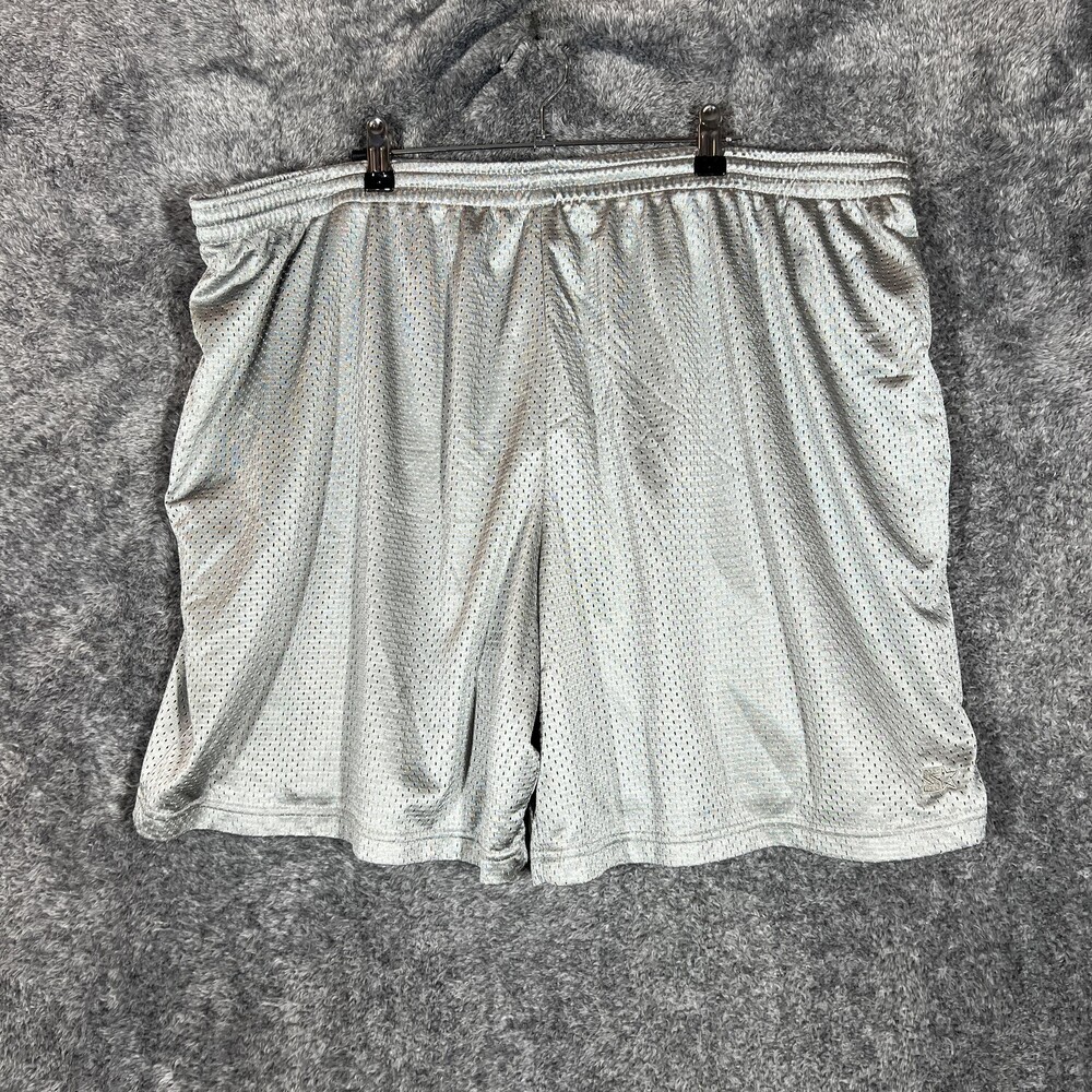 Starter Shorts Mens 2XL Gray Mesh Athletic Basketball Elastic Waist Pockets